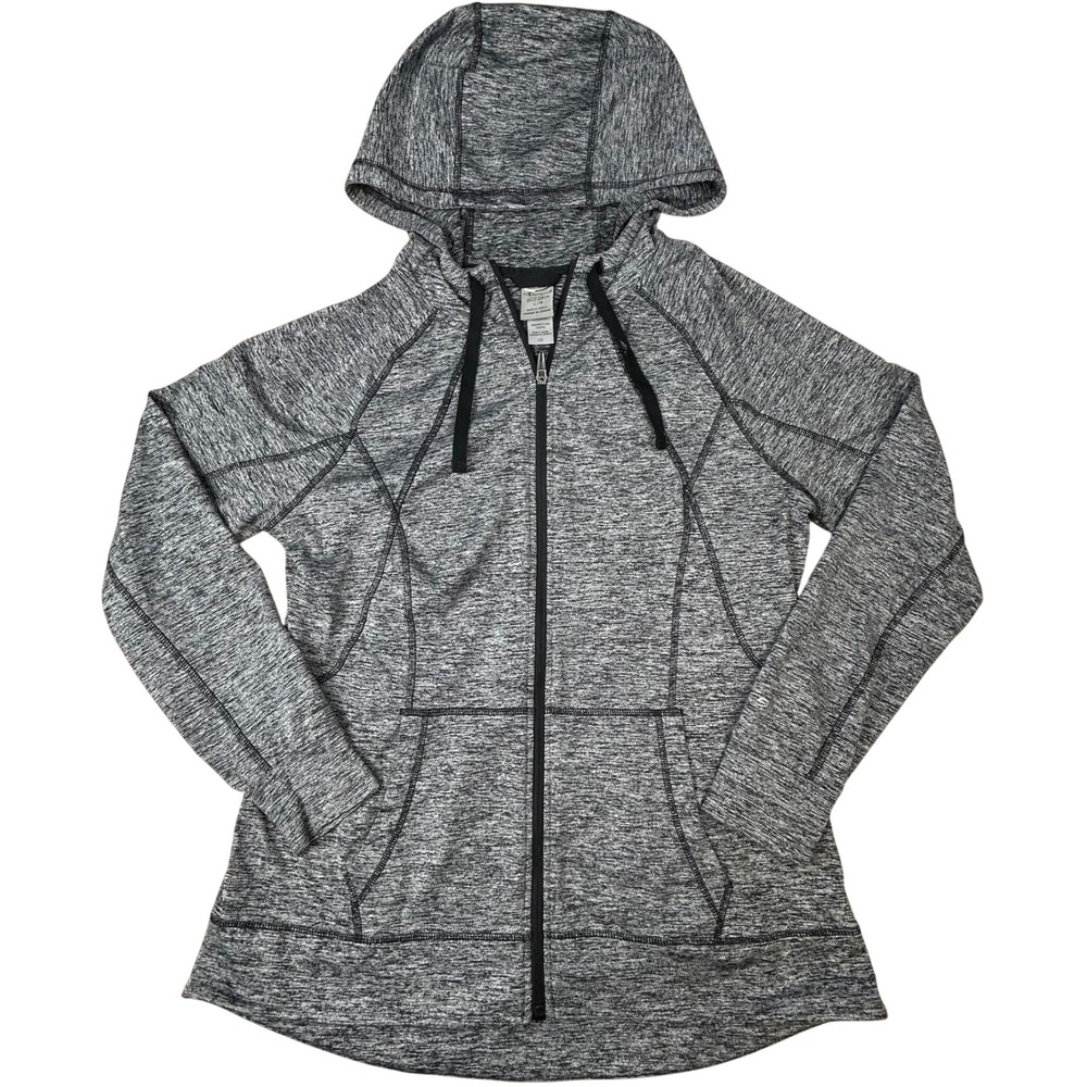 C9 by Champion Duo Dry Gray Heather Space Dye Full Zip Hoodie Womens L